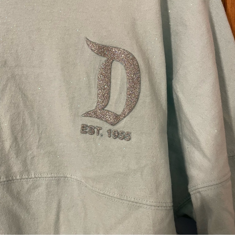 Disneyland Rare Spirit Jersey Arendelle Aqua Silver Sparkle Frozen - Picture 5 of 8